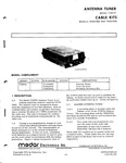 Motorola Modar Hf Antenna Tuner Model T1827A Manual. Fixed Price $24.99.