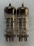 Matched Pair Amperex E180CC 7062 Pinch Waist Foil Getter Same Date Tested Good. Fixed Price $175.00.