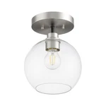 Clarion Light Flush MOUNT-10 Inches Tall And 8 Wide-black/satin. Fixed Price $94.00.