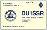 DU1SSR Philippines Qsl Card 1995 Amateur Ham Radio Quezon City KC6WH A11. Fixed Price $9.77.