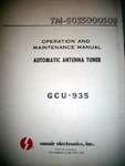 Sunair Hf Antenna Tuner GCU-935 Operation & Service Manual. Fixed Price $124.77.