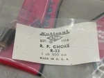 1 Nos National Radio R-33 Uh 850 Rf Coil Plate Choke Ham Amp. Fixed Price $19.00.