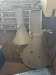 Vintage Tube Audio Large Horn Radalab Pa Loudspeaker Set Of 2 More Pict. Fixed Price $325.00.