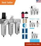 High-performance 3-STAGE Air Dryer With Visible Bowl Npt 1/2'' Connection. Fixed Price $305.99.