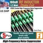 5 Pieces 180UH 1/2W Inductor Epoxy Coated Rf Choke Coil Us Ship. Fixed Price $7.11.