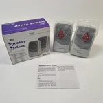 Radio Shack Mini Stereo Amplified Speaker System #40-1401 New Box. Fixed Price $29.99.