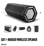 Cat Portable Worksite Bluetooth Speakers - Rugged, Heavy Duty New. Fixed Price $43.00.