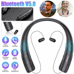 Bluetooth Neckband Headset Noise Cancelling Retractable Earbuds Wireless Speaker. Fixed Price $28.01.