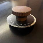 Vintage Ham Radio Precision Instrument Military Dial Plate & Knob Marked 0-100. Fixed Price $24.50.