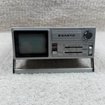 Vintage Sanyo TPM2000 Portable Tv Am Fm Radio Silver 1980 Made Japan Retro. Fixed Price $79.99.
