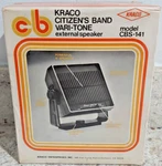 New Sealed Vintage Kraco Citizen's Band Vari-tone External Speaker CBS-141. Fixed Price $35.00.