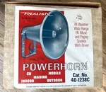 Realistic Powerhorn Speaker All Weather 11 1/4" 40-1238C Unused Nib. Fixed Price $39.99.