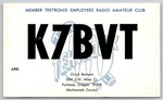 K7BVT Tektronix Employees Radio Club Qsl Postcard Portland 1971 Rtty A3. Fixed Price $9.77.
