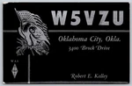 W5VZU Oklahoma City Qsl 1955 Robert E. Kelley Eagle Flag Arrl Amateur Radio D437. Fixed Price $11.95.