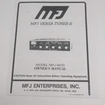 MFJ-941D Versa Tuner Ii Manual, Original. Fixed Price $5.00.