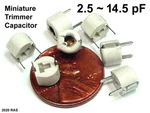 (2) 2.5 14.5 Pf Miniature Trimmer Capacitors ** Usa Seller. Fixed Price $6.95.