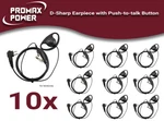 10X D-shape Earpiece Headset W/ Ptt For Motorola Radios CLS1100 CP200 EP450 GP88. Fixed Price $86.10.
