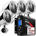 Motorcycle Speakers Bluetooth Inch Waterproof Radio Audio TJ4-Q Chrome. Fixed Price $206.95.