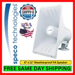 Speco SPC40RP 6"X11" White Abs Weatherproof Pa Speaker 40W 8 Ohms 120DB Horn Kit. Fixed Price $43.95.
