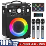 Jyx Karaoke Machine With 3 Microphones Bluetooth Speaker 2 Inch Subwoofer. Fixed Price $109.99.