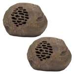 Solar Bluetooth Rock Speaker 50 Foot Range Weather Resistant Brown Alpine Tall. Fixed Price $259.99.