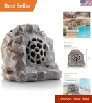 11" Tall Waterproof Bluetooth Solar-powered Wireless Rock Speaker With 50 Foo.... Fixed Price $133.59.