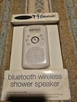 Jensen Water-resistant Shower Bluetooth(r) Hands-free Speaker. Fixed Price $17.99.