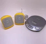 Vtg Optimus Sports Mini Speakers 40-1400 Yellow Radioshack Y2K Retro Tested. Fixed Price $12.50.
