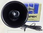 Opek Deluxe 5" Plastic Horn Speaker Model TH-55FP W/ Mount & 3.5MM Audio Jack. Fixed Price $19.76.