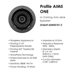 Speakercraft Profile AIM5 One Pivoting In-ceiling -each- New Box. Fixed Price $125.00.