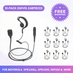 10X Adjustable Swivel Earpiece W/ Ptt Mic For Motorola XPR3300, XPR3500E, DEP570. Fixed Price $149.00.
