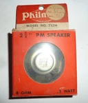 Vtg Nos Philmore 3/4" Pm Round Speaker 8 Ohm .3 Watt Model TS26 S-46. Fixed Price $8.99.