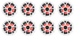 (8) Rockville RKL65MBW 6.5" 700W Marine Boat Speakers W/led+black/white Grilles. Fixed Price $224.95.