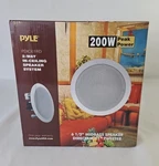 Pyle Pro 6.5'' 200W 2-WAY In-ceiling/wall Speaker System White New. Fixed Price $24.99.