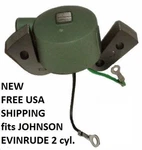 Ignition Coil 15 18 20 25 Hp Evinrude / Johnson Two Cylinder Outboards 1951-1972. Fixed Price $19.99.