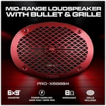Dynamic Midrange Speaker PRO-X698BM, Red Aluminum Bullet. Fixed Price $147.99.