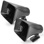 Pyle 6" Horn Speaker For Indoor/outdoor Use, 50W Power, Black, 2 Pack. Fixed Price $35.99.