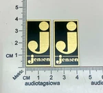 Jensen Gold Speaker Badge Logo Grill Custom Aluminum Pair Early Vintage Style. Fixed Price $9.95.