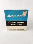 New! Vintage Midland International 5" Outdoor Paging Speaker Model Nos 21-402. Fixed Price $36.99.
