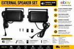 Icom Generic Ham Mobile Base Cb Communications Extension 2 Speakers. Fixed Price $25.98.