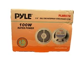 Pyle PLMR57W 5.25" 100 Watt Max Marine Full-range Speakers Set White New Box. Fixed Price $40.00.