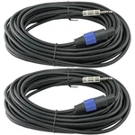 2 Speakon Compatible To 1/4 Plug 50FT Foot Dj Pro Audio Sound Speaker Cables. Fixed Price $25.90.